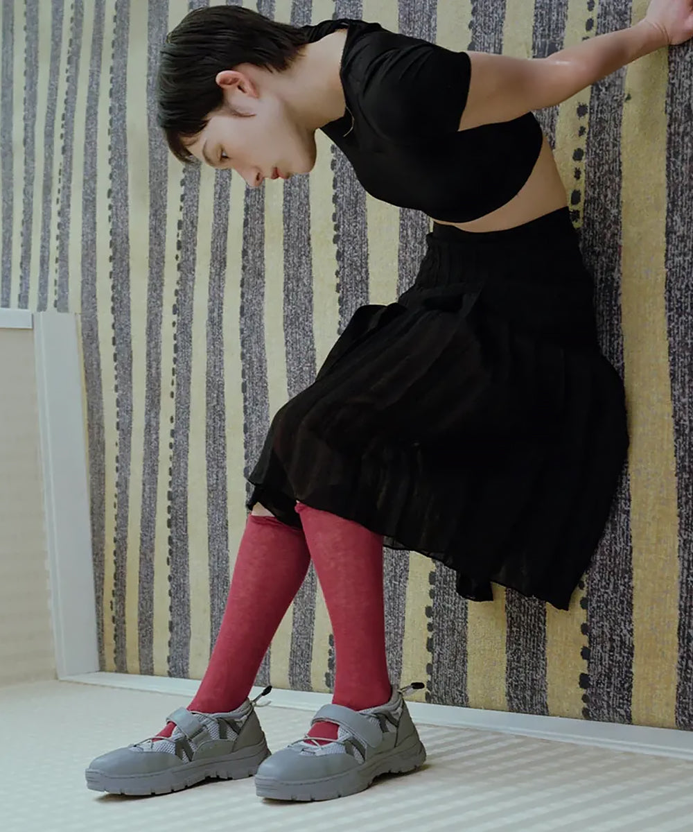 รองเท้าผ้าใบ BRYN VELCRO SNEAKERS - GREY