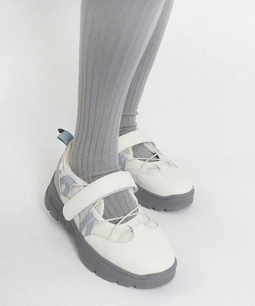 รองเท้าผ้าใบ BRYN VELCRO SNEAKERS - WHITE