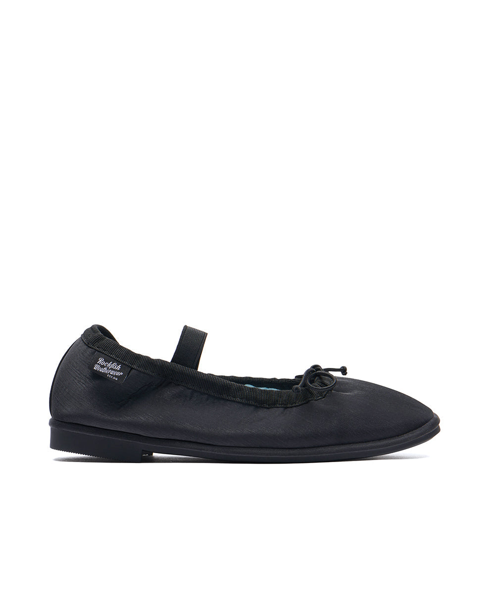 WISLEY QUILTED SCRUNCH FLAT - BLACK
