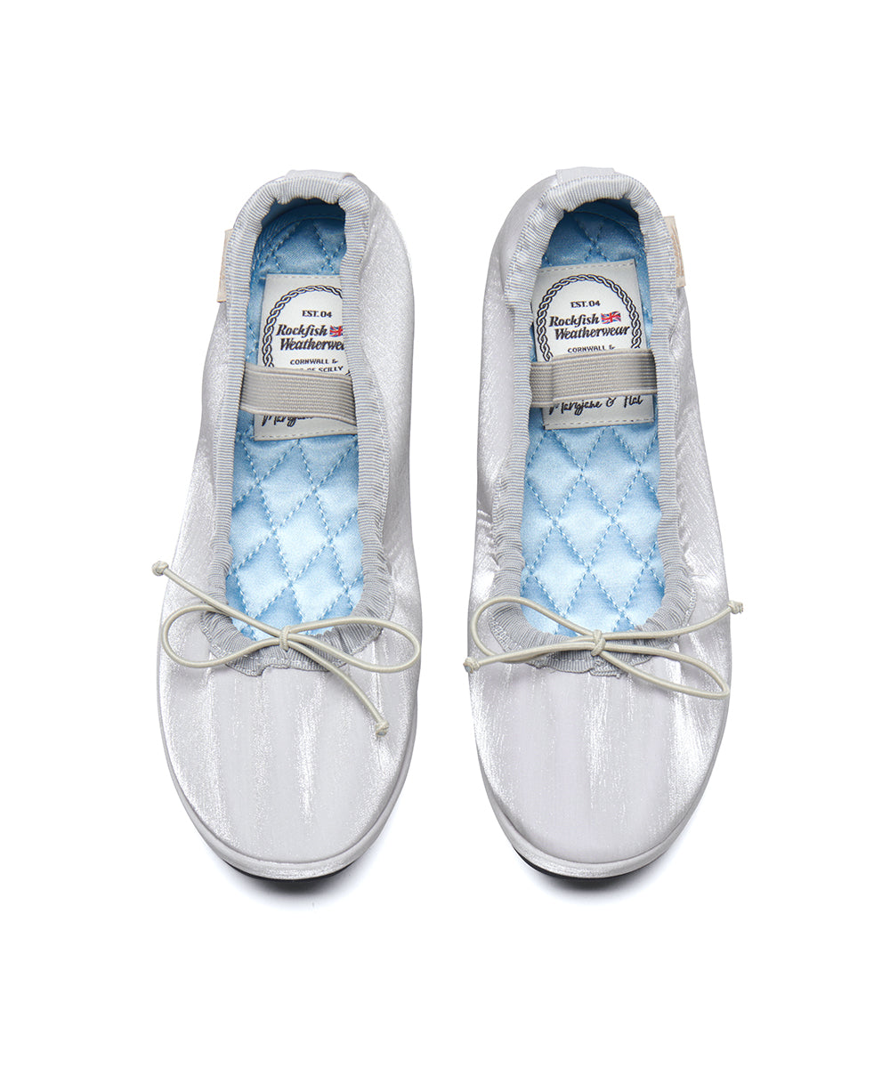 WISLEY QUILTED SCRUNCH FLAT - GREY