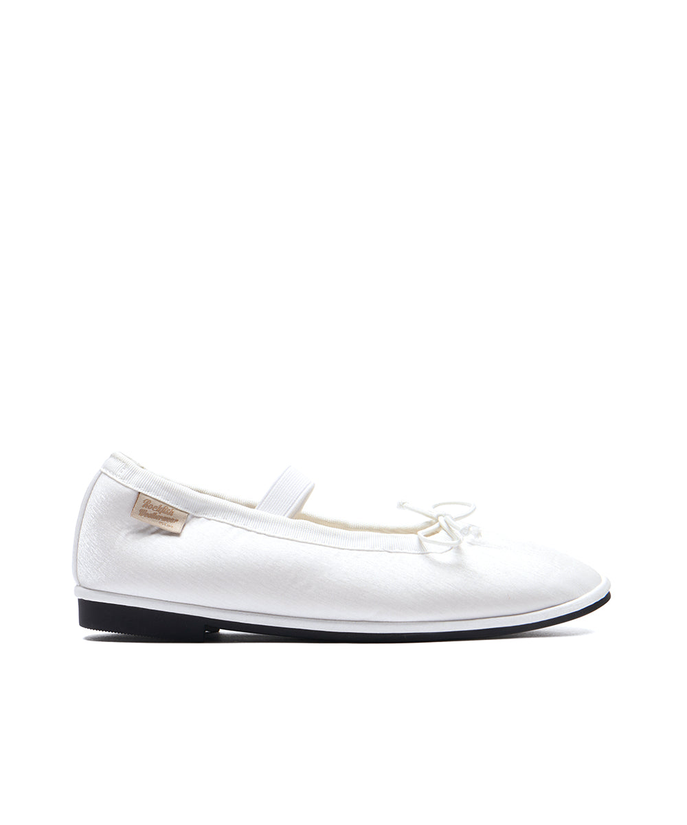 WISLEY QUILTED SCRUNCH FLAT - WHITE