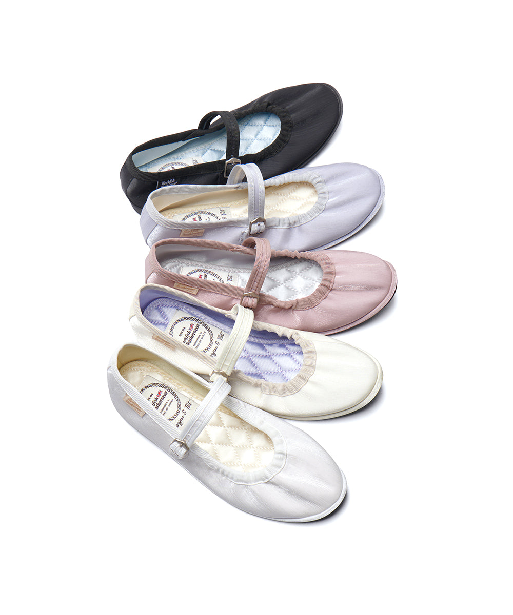 รองเท้าแมรี่เจน WISLEY QUILTED SCRUNCH MARYJANE - WHITE