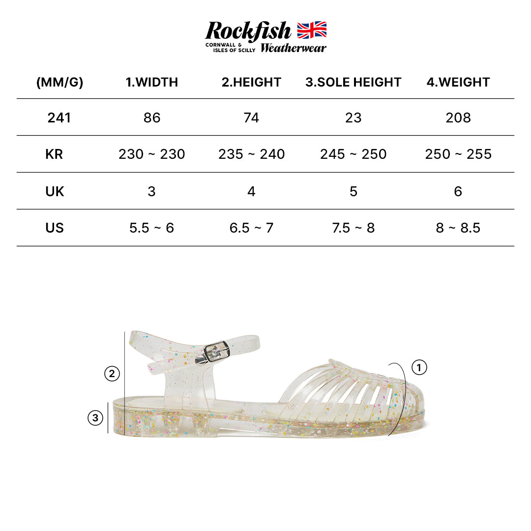 GLAIR STRAPPY SANDALS - CLEAR STAR