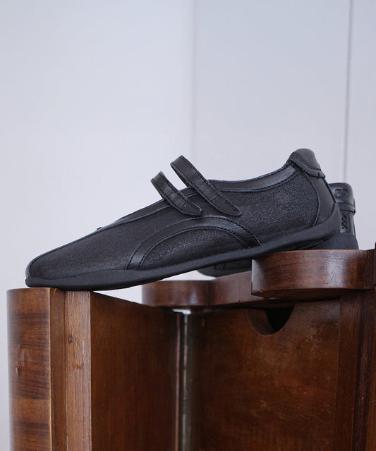 TWIN SHEER MESH SNEAKER - BLACK