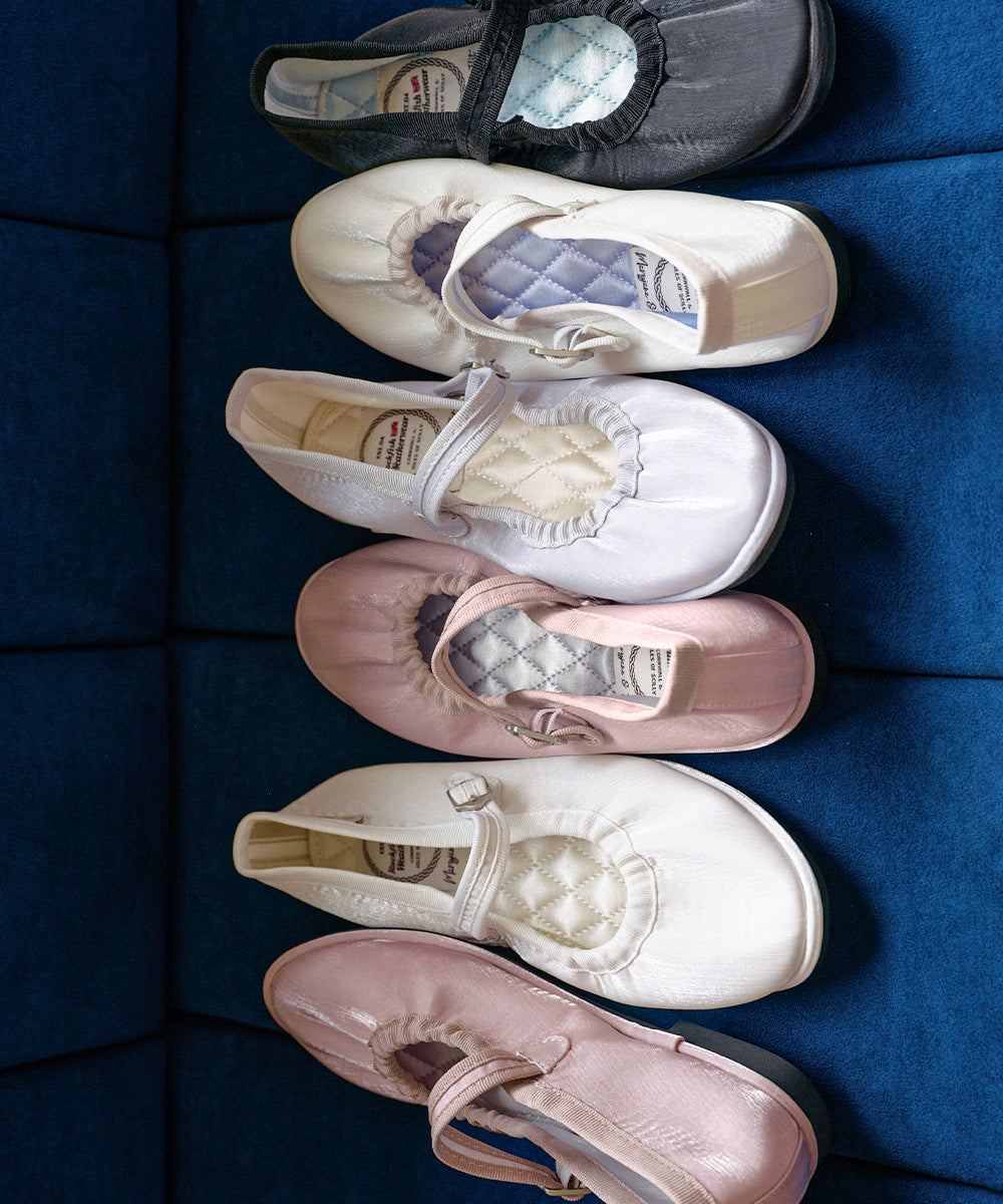 รองเท้าแมรี่เจน WISLEY QUILTED SCRUNCH MARYJANE - WHITE
