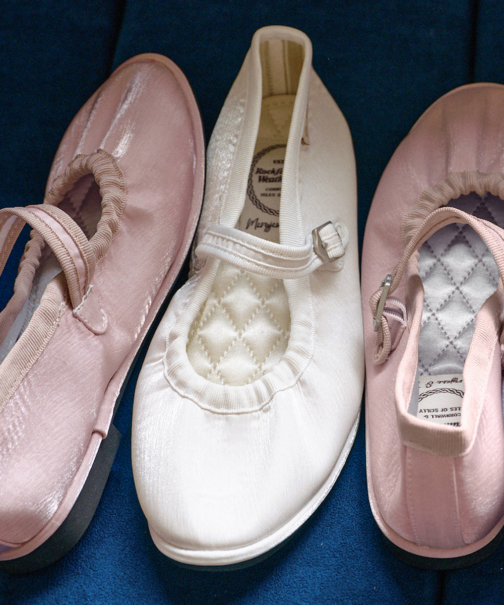 รองเท้าแมรี่เจน WISLEY QUILTED SCRUNCH MARYJANE - WHITE