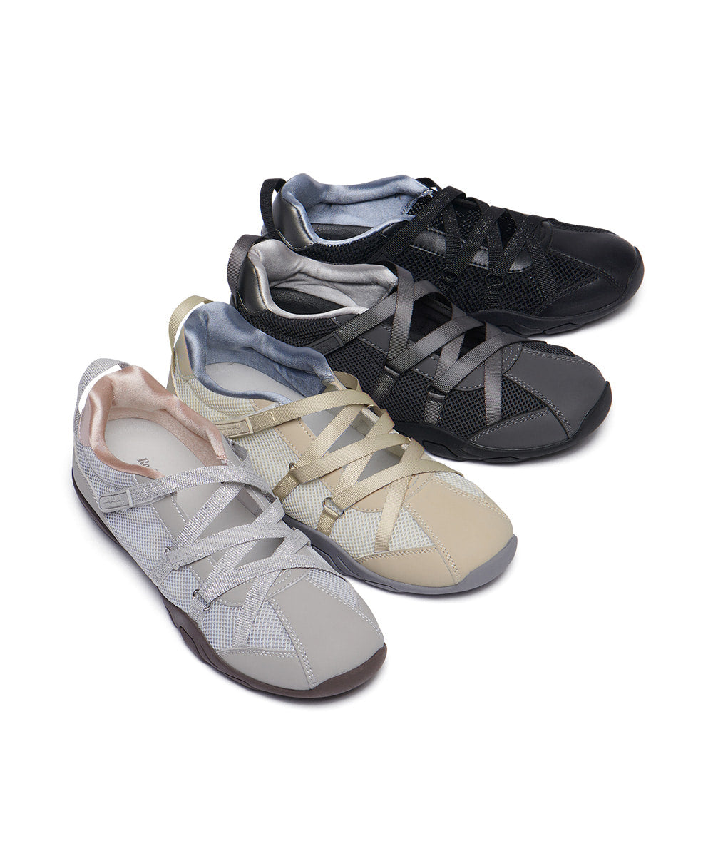 ZANE X-STRAP SNEAKERS - BEIGE