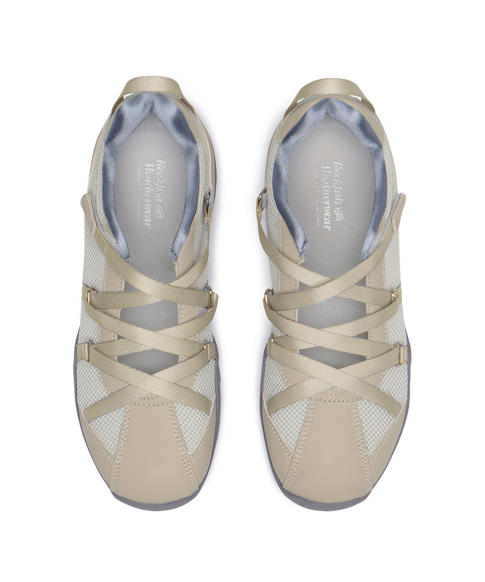 ZANE X-STRAP SNEAKERS - BEIGE