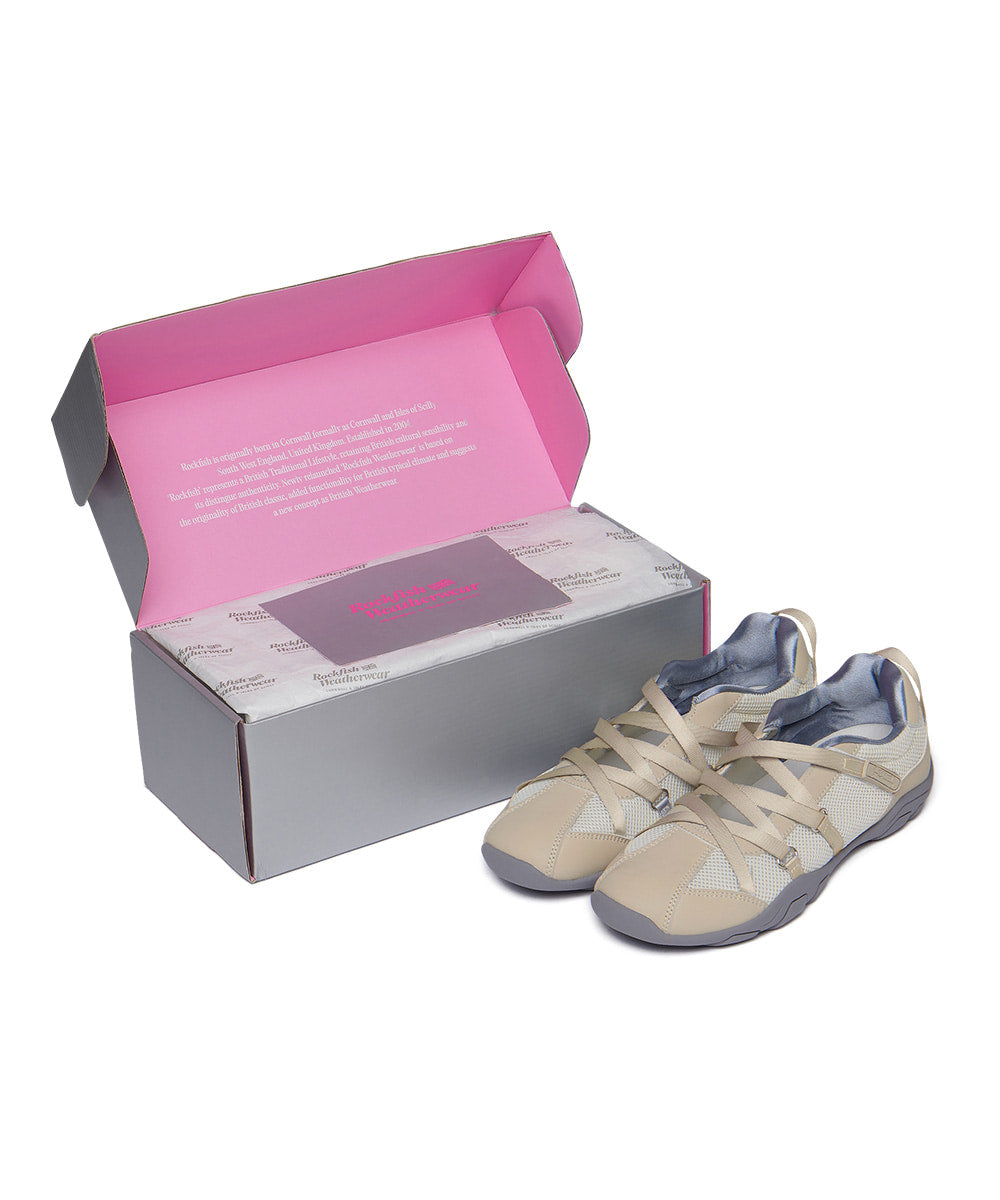 ZANE X-STRAP SNEAKERS - BEIGE