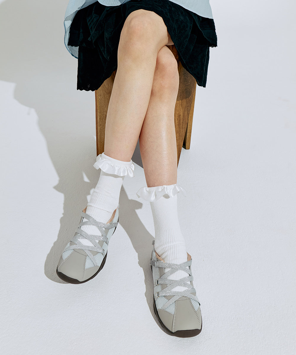ZANE X-STRAP SNEAKERS - SILVER