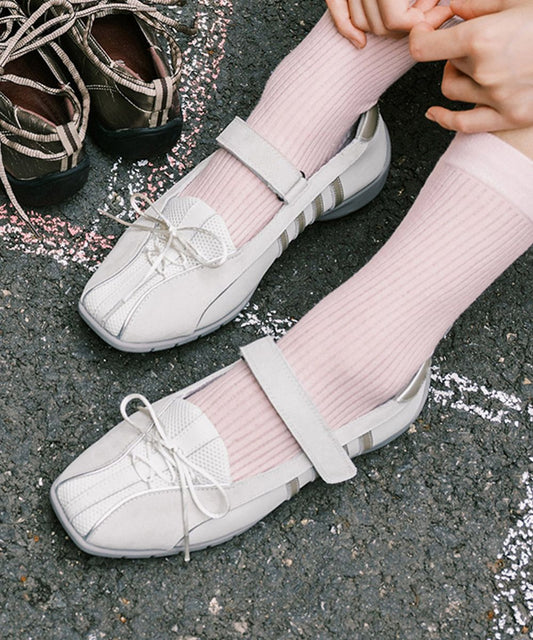 รองเท้าผ้าใบ BLISS VELCRO SNEAKERS - LIGHT GREY