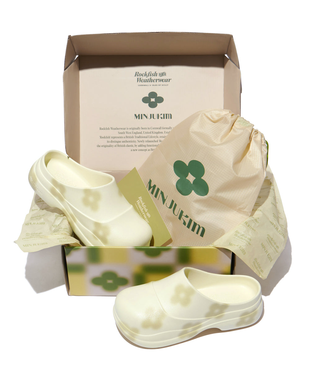 X MINJUKIM FLORAL SHADOW CLOG - CREAM