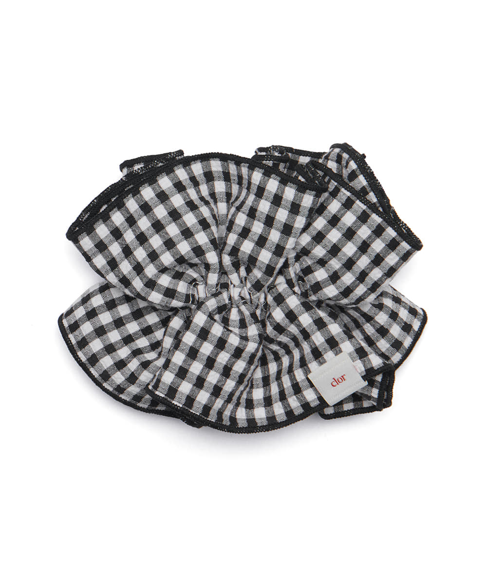 ยางรัดผม SEERSUCKER SCRUNCHIE - BLACK