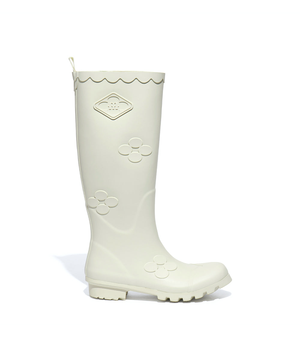 X MINJUKIM FLORAL SHADOW BOOTS LONG - SAGE