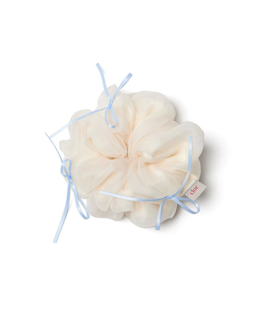 ยางรัดผม RIBBON ORGANZA SCRUNCHIE - WHITE