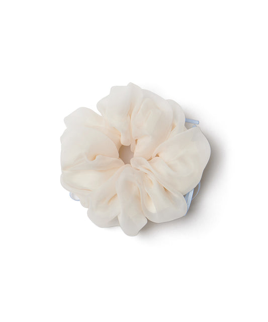 ยางรัดผม RIBBON ORGANZA SCRUNCHIE - WHITE