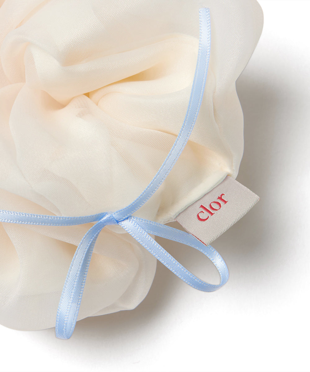 ยางรัดผม RIBBON ORGANZA SCRUNCHIE - WHITE