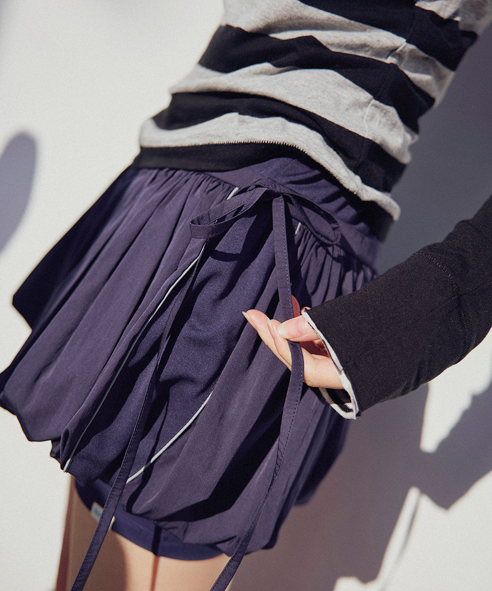 กระโปรงกางเกง BALLOON SKIRT-PANTS - NAVY