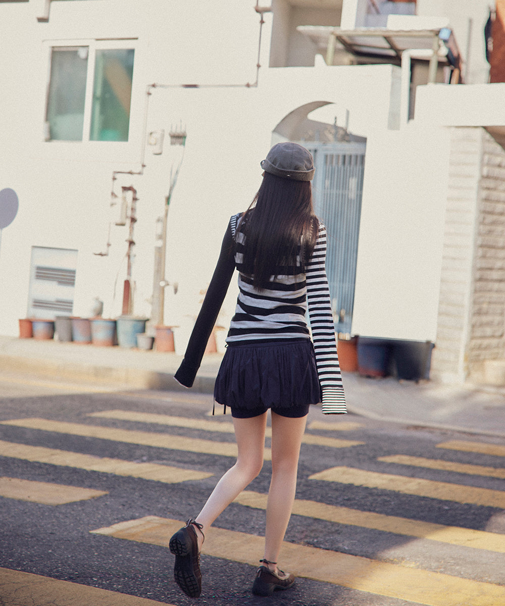 กระโปรงกางเกง BALLOON SKIRT-PANTS - NAVY