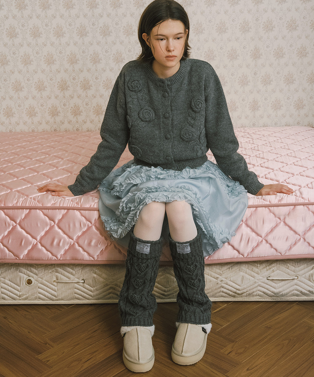 รองเท้าเปิดส้น CLOUDY FLATFORM FUR SLINGBACK - BUTTER