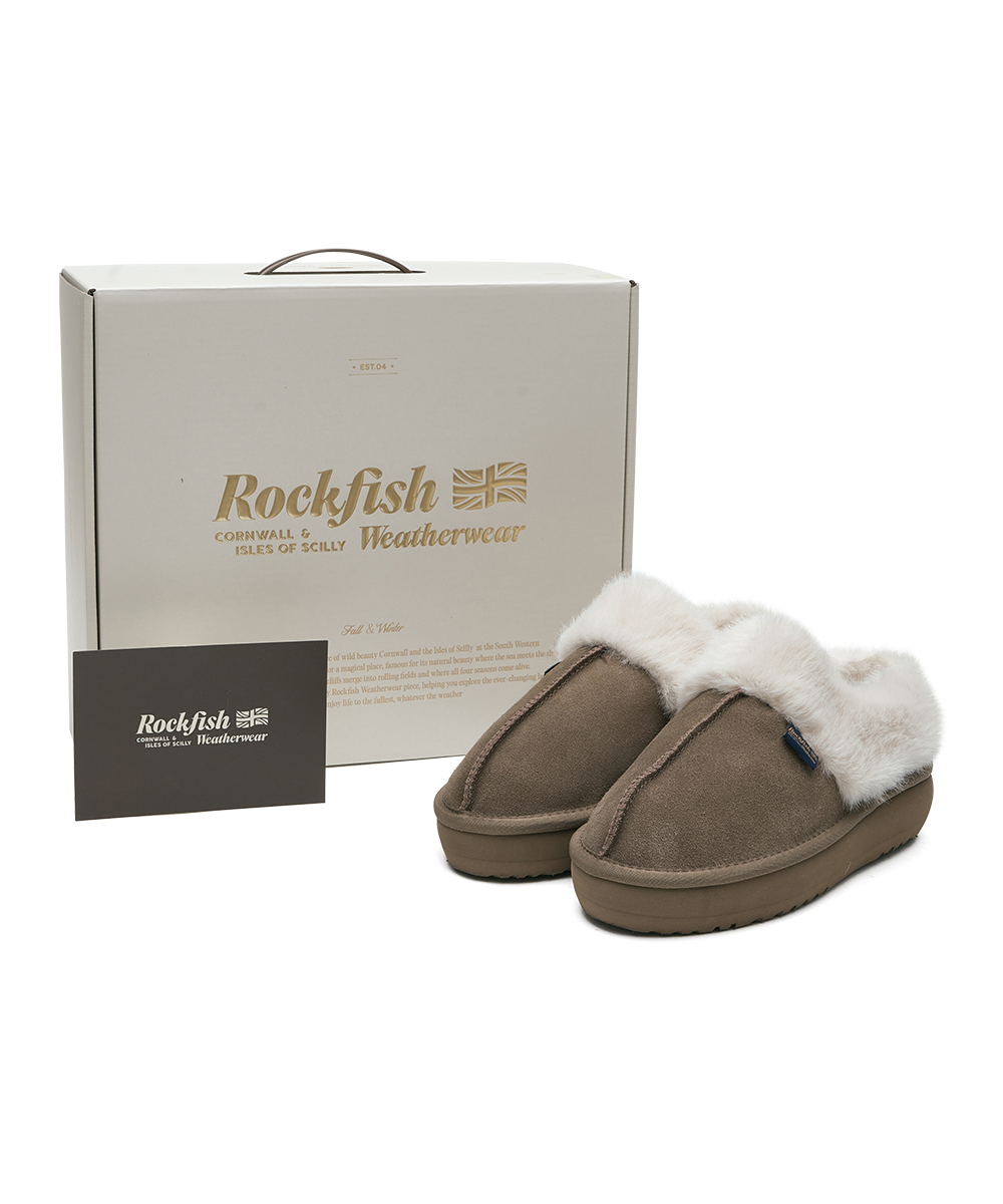 รองเท้าเปิดส้น CLOUDY FLATFORM FUR MULE - COCOA