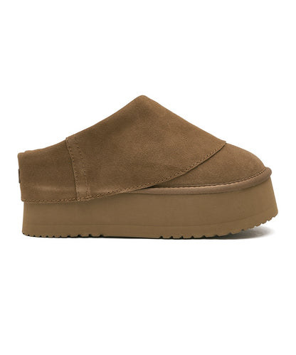 รองเท้าเปิดส้น MAXI FOLDED MULE - CHESTNUT