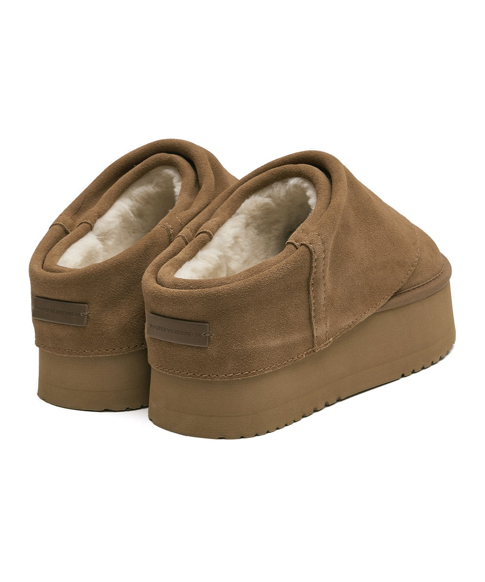 รองเท้าเปิดส้น MAXI FOLDED MULE - CHESTNUT