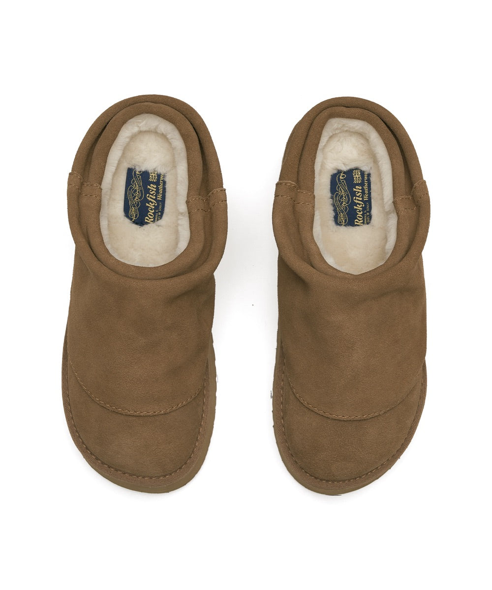 รองเท้าเปิดส้น MAXI FOLDED MULE - CHESTNUT