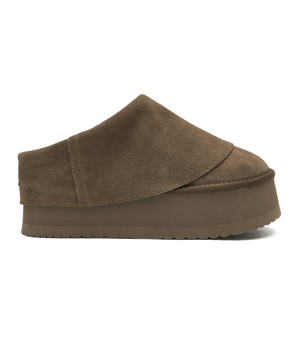 รองเท้าเปิดส้น MAXI FOLDED MULE - COCOA