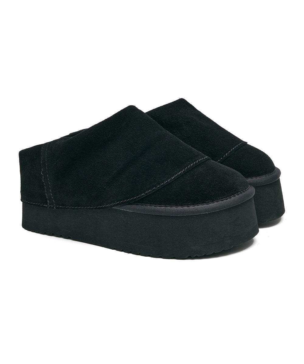 รองเท้าเปิดส้น MAXI FOLDED MULE - BLACK