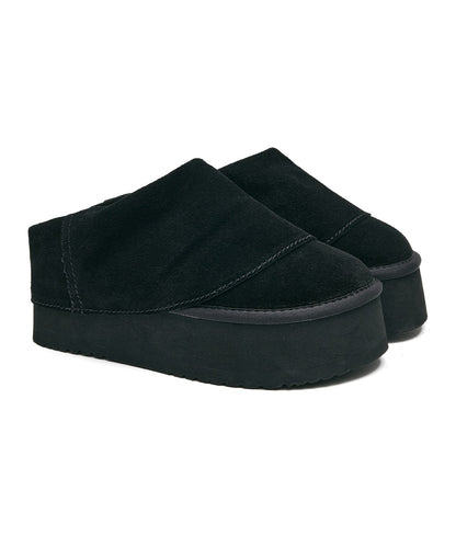 รองเท้าเปิดส้น MAXI FOLDED MULE - BLACK