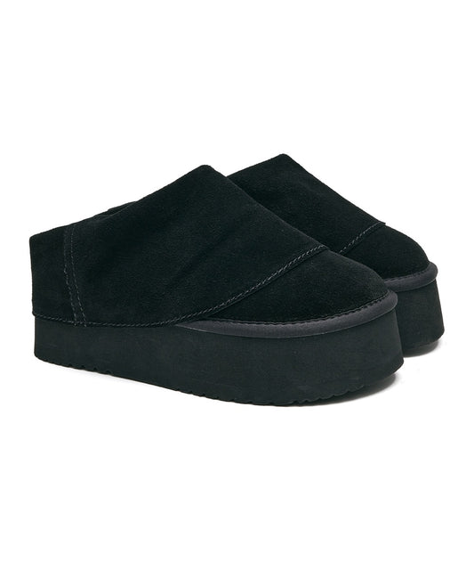 รองเท้าเปิดส้น MAXI FOLDED MULE - BLACK