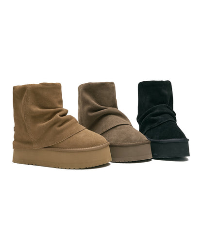 MAXI FOLDED BOOTS SHORT (6inch) - BLACK