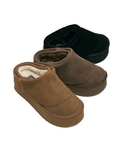 รองเท้าเปิดส้น MAXI FOLDED MULE - COCOA