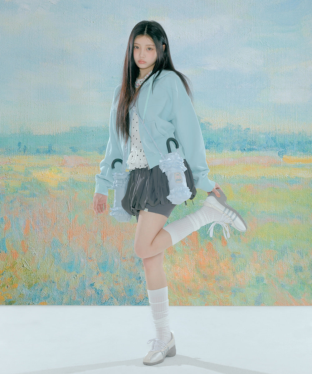 รองเท้าผ้าใบ X ILLIT BLISS HEELS LACEUP SNEAKERS - WHITE