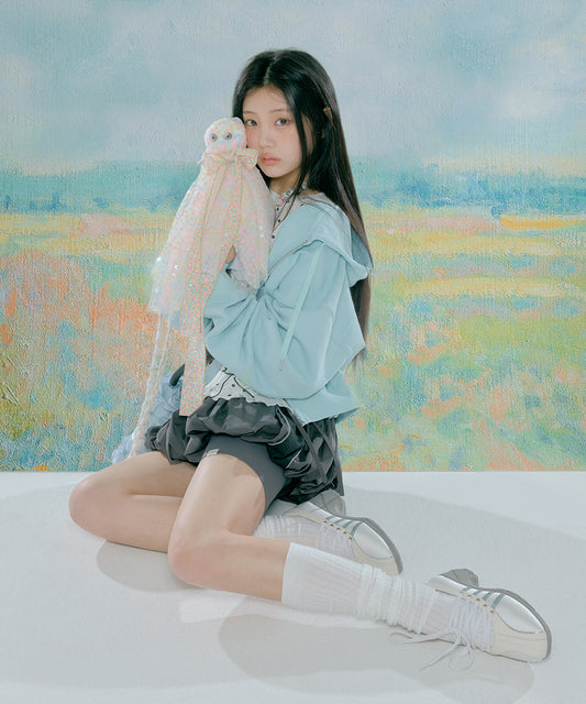 รองเท้าผ้าใบ X ILLIT BLISS HEELS LACEUP SNEAKERS - WHITE