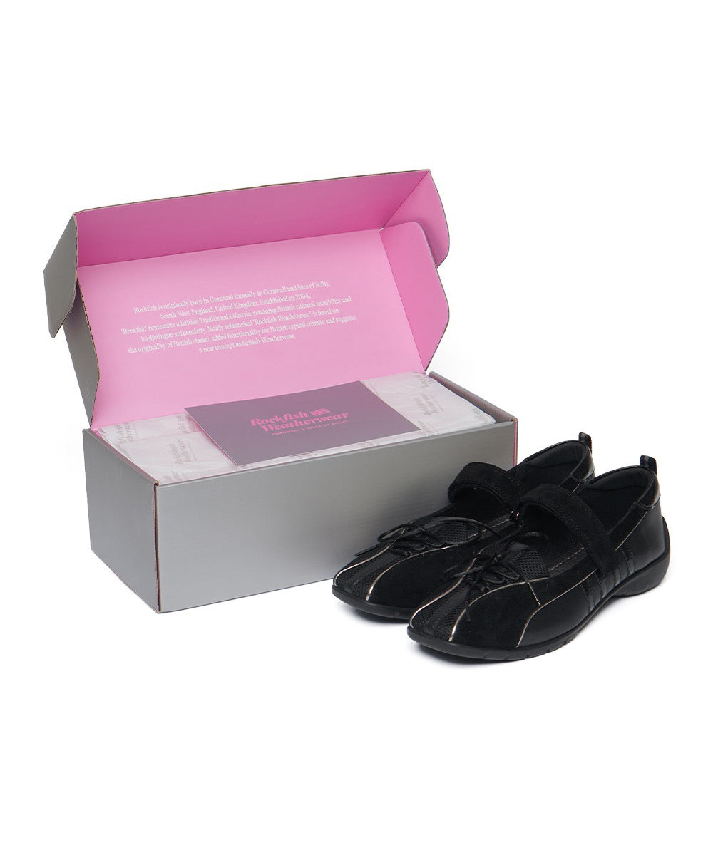 รองเท้าผ้าใบ BLISS VELCRO SNEAKERS - BLACK