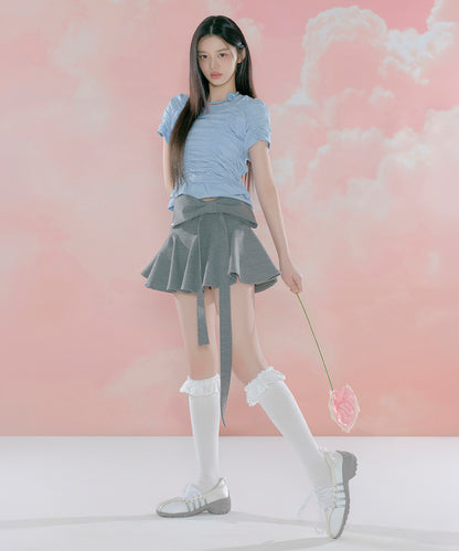 รองเท้าผ้าใบ X ILLIT BLISS HEELS LACEUP SNEAKERS - WHITE