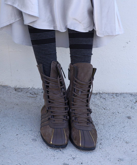 รองเท้าผ้าใบ BLISS HIGHTOP SNEAKERS - CHOCO