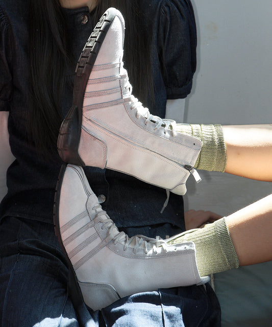 รองเท้าผ้าใบ BLISS HIGHTOP SNEAKERS - IVORY