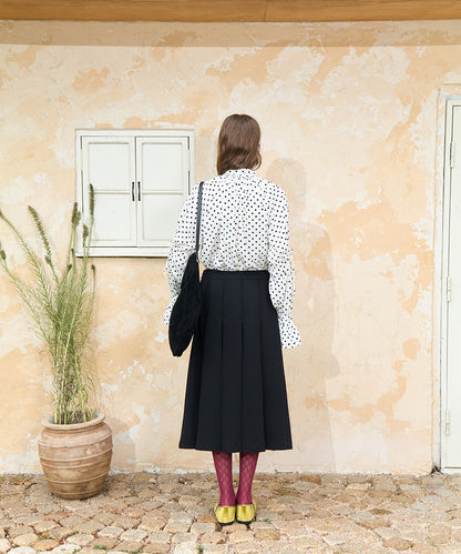 กระโปรงพลีท PLEATS SKIRT - BLACK