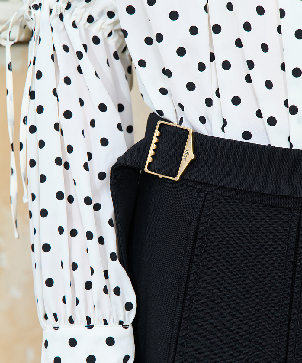 กระโปรงพลีท PLEATS SKIRT - BLACK