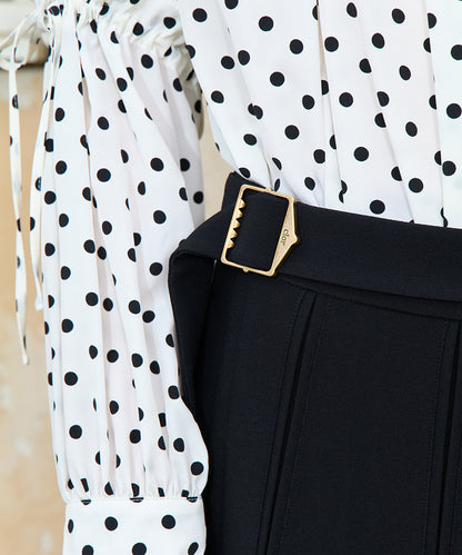 กระโปรงพลีท PLEATS SKIRT - BLACK