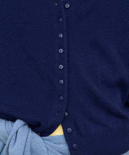 เสื้อคาร์ดิแกน CLASSIC WOOL CARDIGAN - NAVY