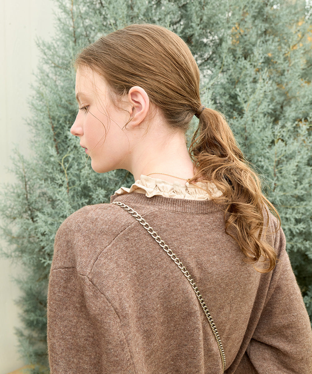 เสื้อคาร์ดิแกน CLASSIC WOOL CARDIGAN - BROWN