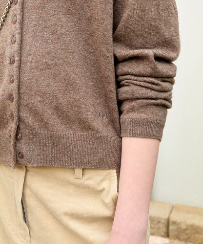 เสื้อคาร์ดิแกน CLASSIC WOOL CARDIGAN - BROWN