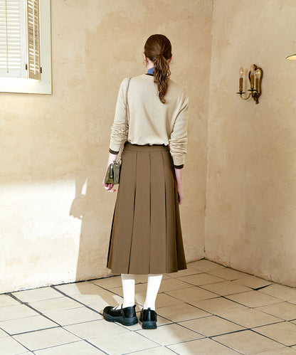กระโปรงพลีท PLEATS SKIRT - BROWN