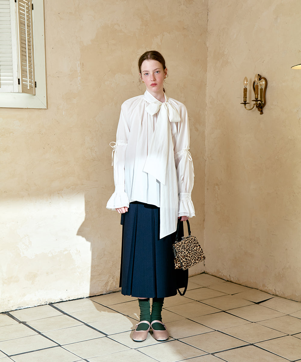 กระโปรงพลีท PLEATS SKIRT - NAVY