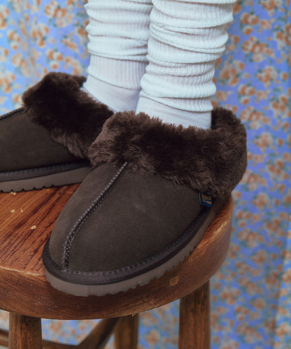 รองเท้าเปิดส้น ORIGINAL WINTER FUR MULE - CHOCO