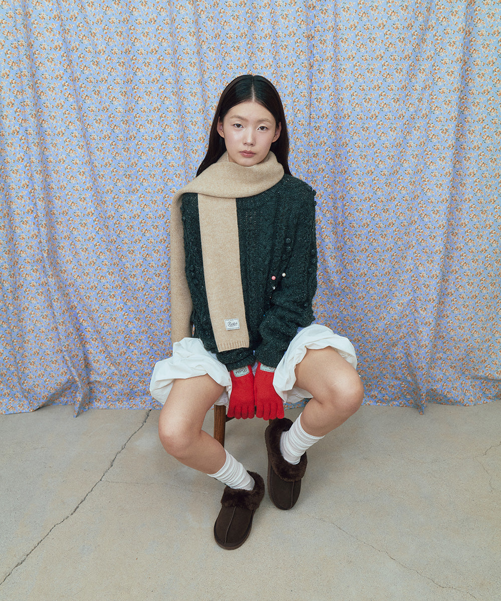 รองเท้าเปิดส้น ORIGINAL WINTER FUR MULE - CHOCO